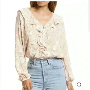 ASTR The Label Floral Ruffle Top